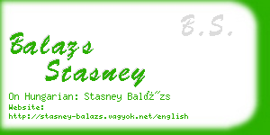 balazs stasney business card